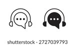 Customer support icon on white background. Stock vector icon