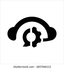 Customer support icon on white background