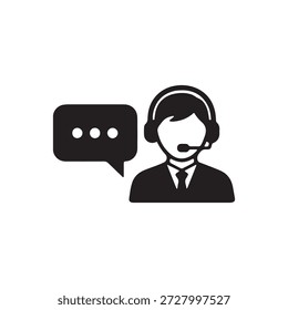 Customer Support Icon on white back ground
