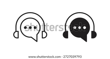 Customer support icon on white background. Stock vector icon