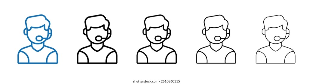 customer support icon Outline vector logo for web ui