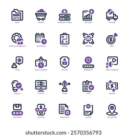Customer Support icon pack for your website, mobile, presentation, and logo design. Customer Support icon dual tone design. Vector graphics illustration and editable stroke.