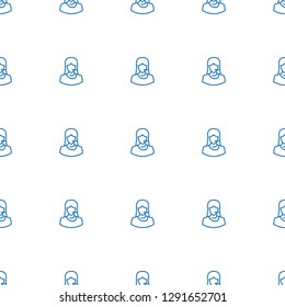 customer support icon pattern seamless white background. Editable outline customer support icon. customer support icon pattern for web and mobile.