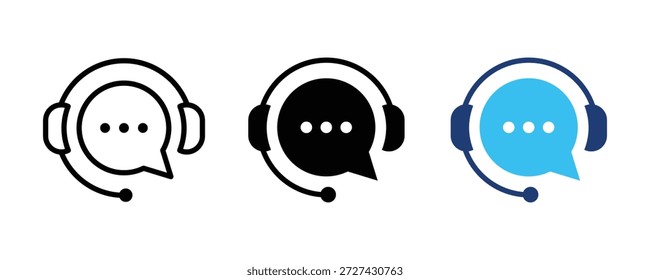 Ícone de suporte ao cliente. Ícone de atendimento ao cliente. Call center, linha direta, operador, equipe, agente, ícone de serviço