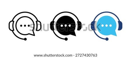 Customer support icon. Customer service icon. Call center, hotline, operator, staff, agent, service icon