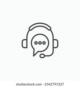 Icono de Asistencia al cliente en delgado delineado.