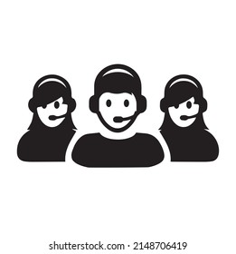 customer support icon three line communication call center eps 10