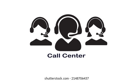 customer support icon three line communication call center eps 10