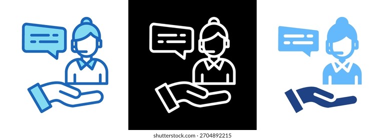 Asistencia al cliente Icon tripplestyle Ilustración vectorial