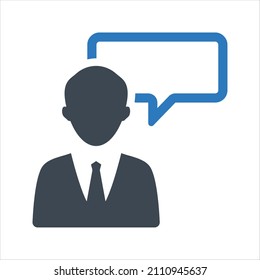 Icono de asistencia al cliente. Vector y glifo