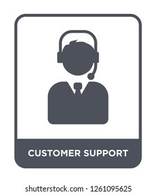 customer support icon vector on white background, customer support trendy filled icons from Delivery and logistic collection, customer support simple element illustration