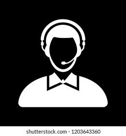 Customer support icon white