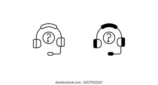 customer support icon with white background vector stock illustration