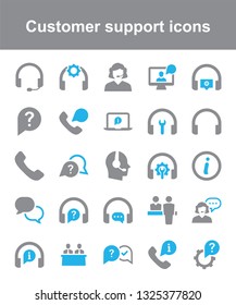 Customer support icons