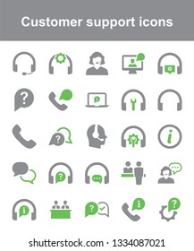Customer support icons