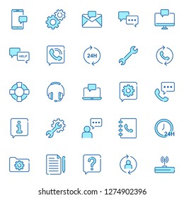 Paquete de iconos de Asistencia al cliente. Símbolos de Asistencia al cliente aislados colección. Elemento de iconos gráficos