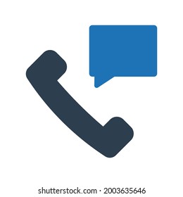 customer support icon.telephone,conversation (vector illustration)