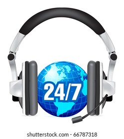 customer support illustration isolated on white background