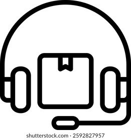customer support line icon illustration vector