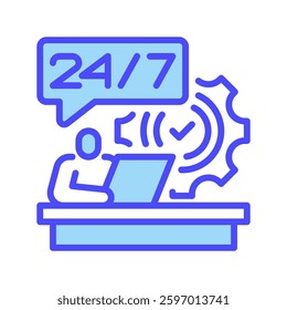 Customer Support line icon. Universal creative premium symbol. Vector sign icon logo template. Vector illustration