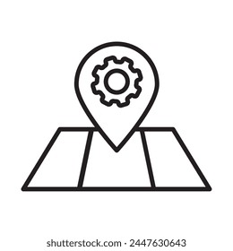 Icono de pin de ubicación de Asistencia al cliente aislado