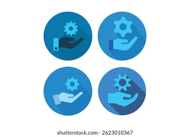 Customer support and maintenance tool icon collection, technical support icons, construction tools icons, repair service icons