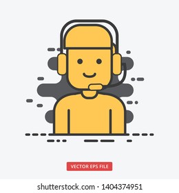 Customer support modern business vector icon