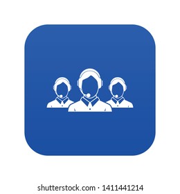 Customer support operators icon digital blue for any design isolated on white vector illustration - Powered by Shutterstock - Get 15% off with code: PIKWIZARD15