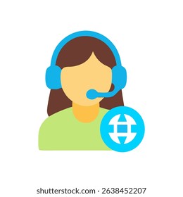 Customer Support Representative Icon. vector