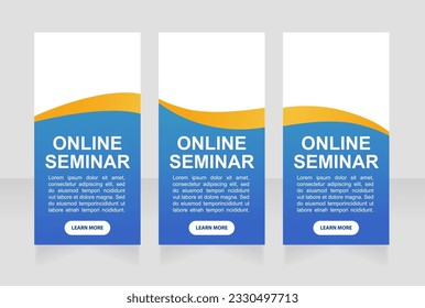 Customer support seminar web banner design template. Vector flyer with text space. Advertising placard with customized copyspace. Promotional printable poster for advertising. Graphic layout
