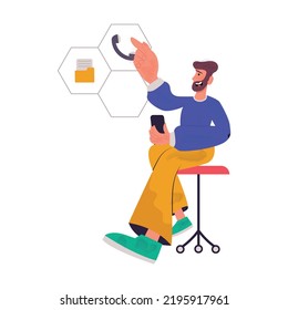 concepto de agente de Servicio de asistencia al cliente