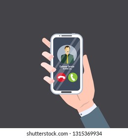 Customer support - customer service agent with headset. eps10