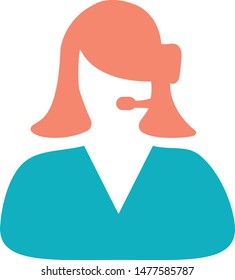customer support customer service agent trendy icon on white background for web graphic
