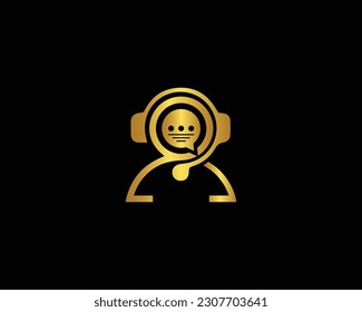 Customer Support Service Chat Bot. Chat Bot Logo Design Concept. Robot Head With Speech Bubble. Vector illustration