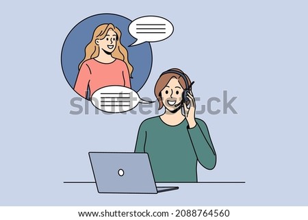 Customer support and service concept