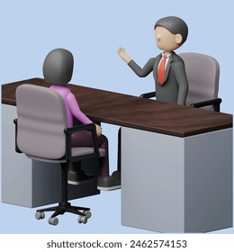 Concepto de servicio de Asistencia al cliente Realista objeto 3d estilo de dibujos animados.