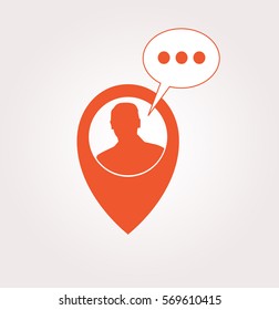 Customer support service flat icon for apps and websites. Vector