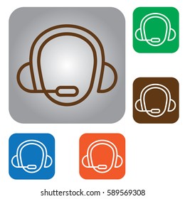 Customer support / customer service flat icon. 
