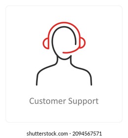 Concepto De Icono De Servicio O Asistencia Al Cliente