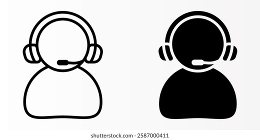 Customer support service icon set. call center sign. for mobile concept and web design. vector illustration on white background