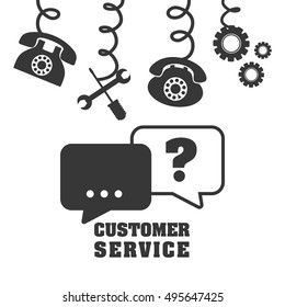 customer support service icons vector illustration design