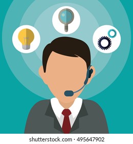 customer support service icons vector illustration design