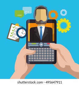 customer support service icons vector illustration design