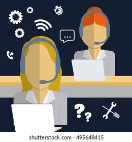 customer support service icons vector illustration design