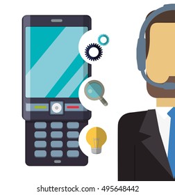 customer support service icons vector illustration design