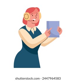 Vector de ilustración de servicio de Asistencia al cliente