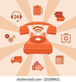 Customer support service vector concept