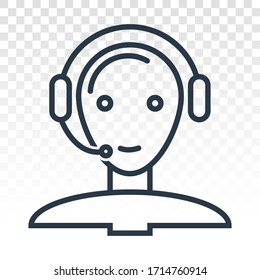 Customer support or Customer services vector flat icon for apps and websites on a transparent background