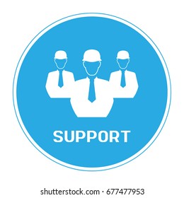 Customer support sign. Contact Support sign.  Call center support sign.