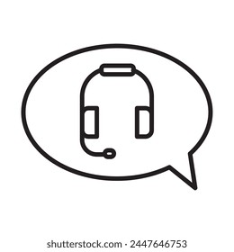 Icono de conversación de Asistencia al cliente aislado